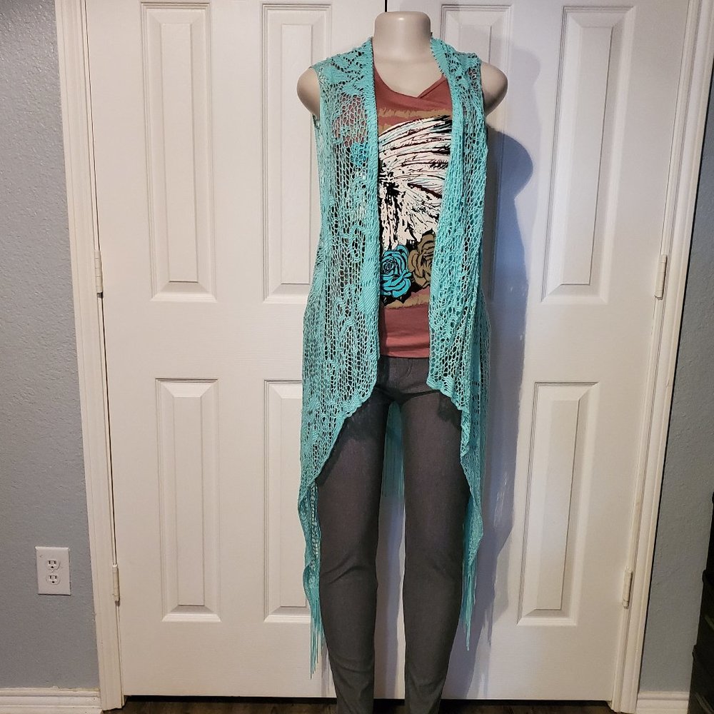 Turquoise Knit Vest